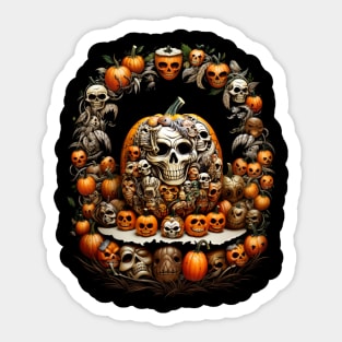 pumpkins carvings Sticker